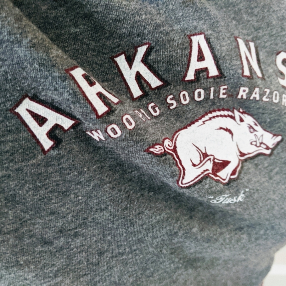 Arkansas Razorbacks Long Sleeve Baseball Tee
